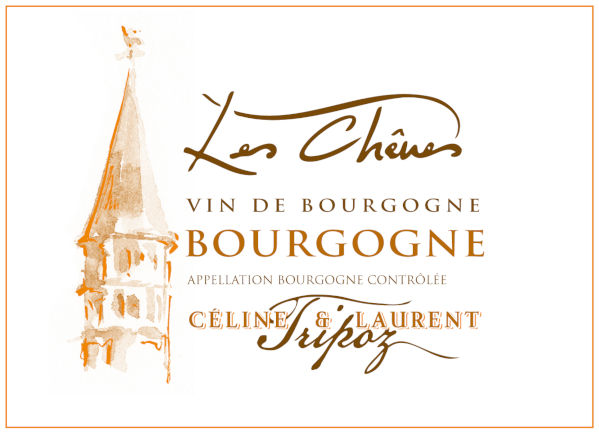 étiquette Bourgogne Blanc Les Chênes, Domaine Tripoz