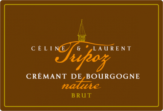 étiquette Crémant de Bourgogne Nature, Domaine Tripoz