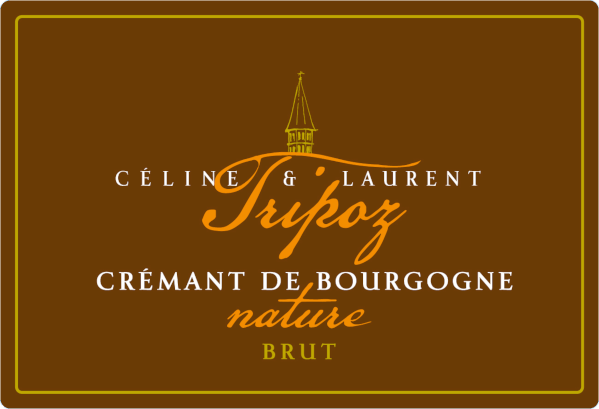 étiquette Crémant de Bourgogne Nature, Domaine Tripoz