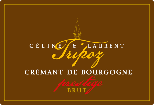 étiquette Crémant de Bourgogne Prestige, Domaine Tripoz