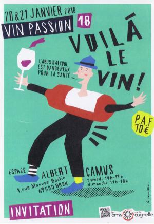 Affiche Salon Vin Passion 2018 à Bron